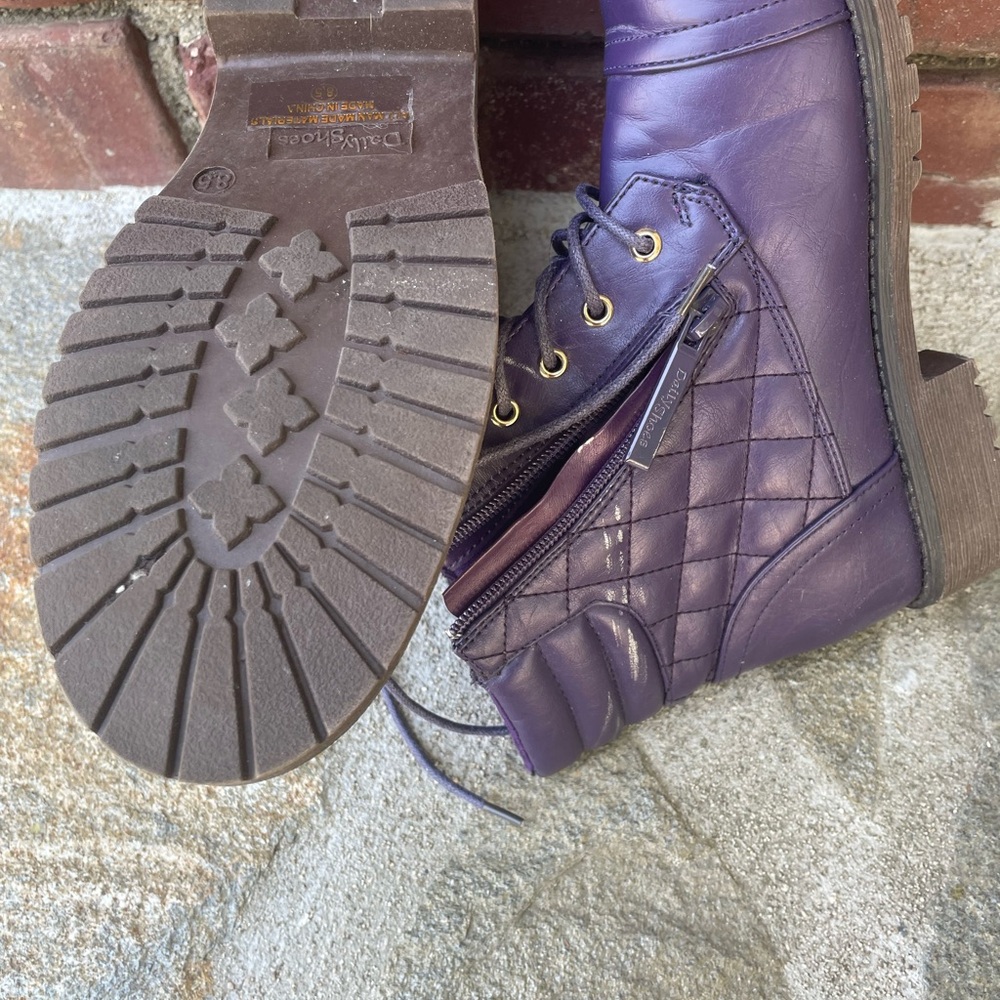 Purple Women's Boots Size 8.5 - Picture 4 of 5